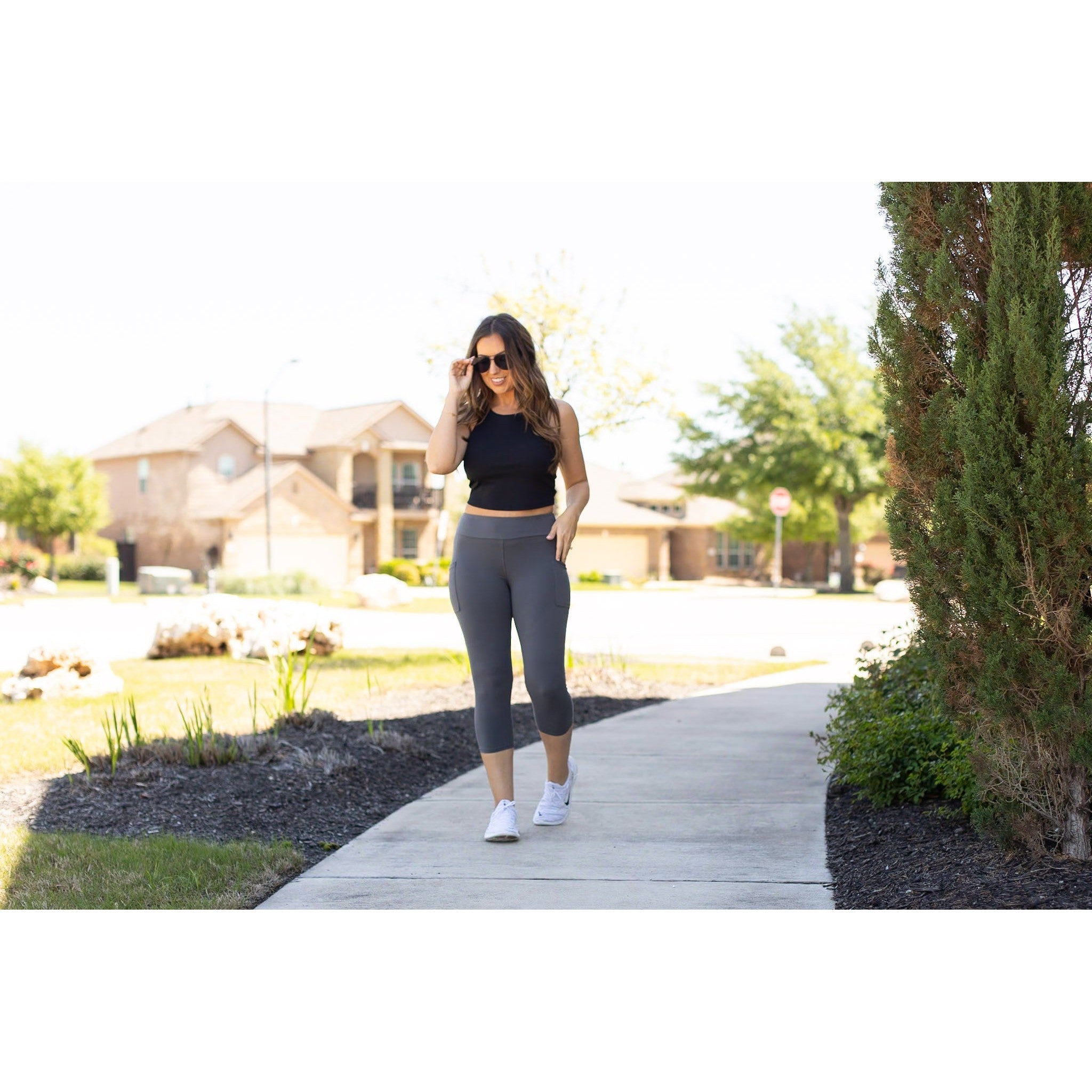 Ready to Ship | The Dani -  Charcoal CAPRI with POCKETS