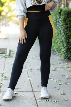 PreOrder | The Yasmine - Yellow Panel Full Length Leggings