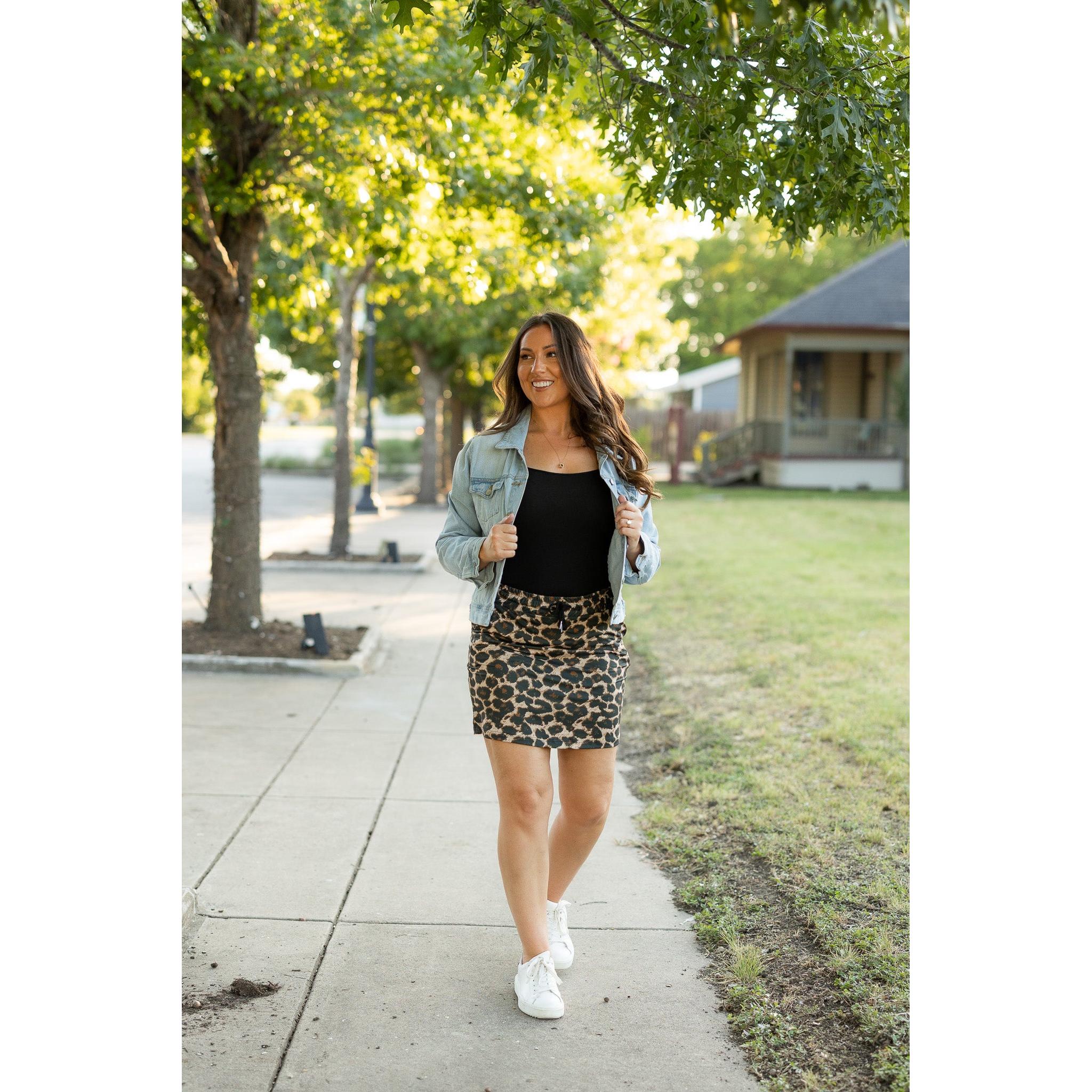 Ready to Ship | The Liana - Leopard 2.0 Jogger Skirt