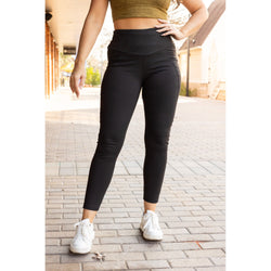 Ready to Ship | The Adriana - Tummy Control Full Length Leggings with Pockets