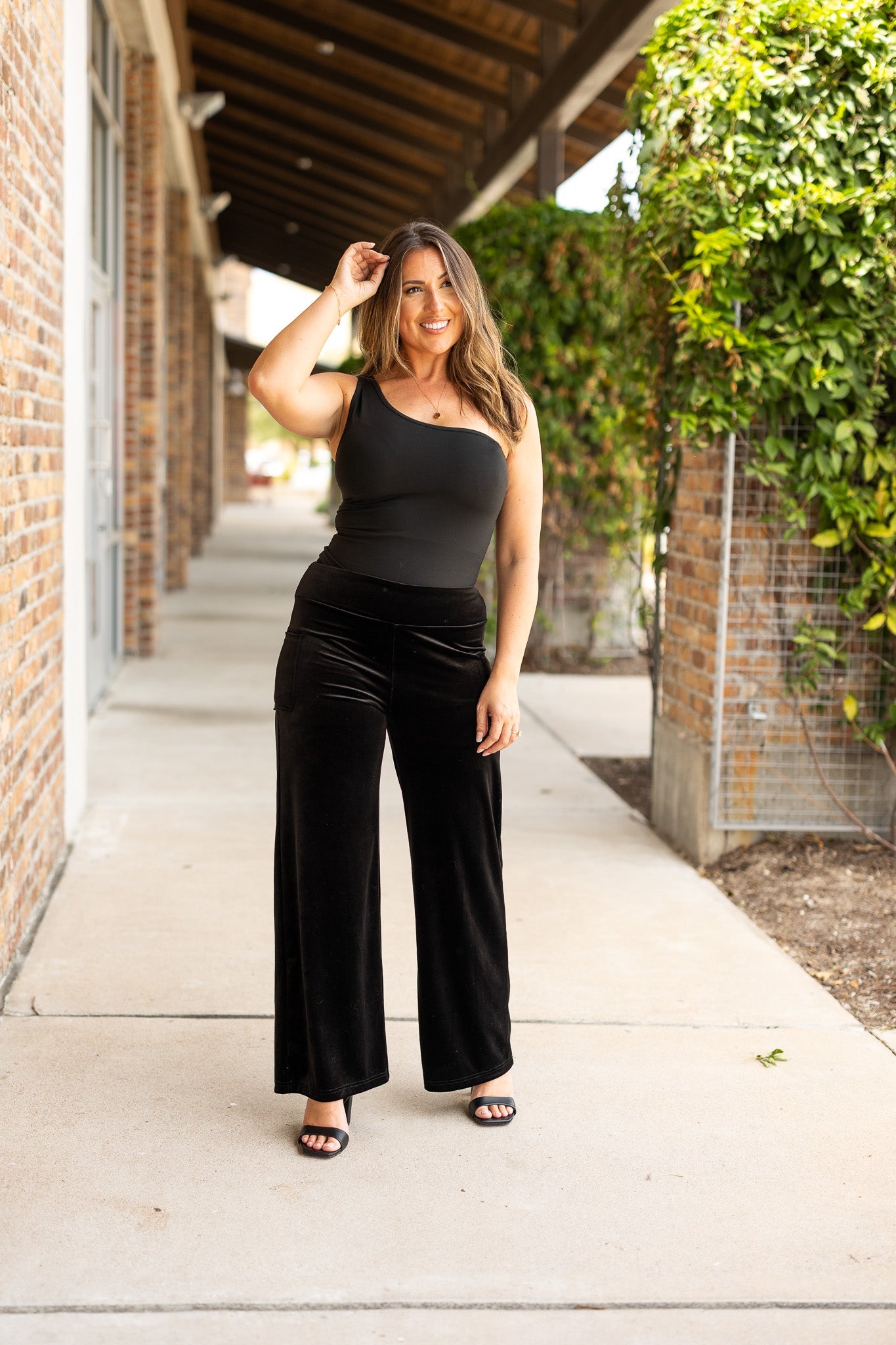 PreOrder | The Regina - Black Velvet Wide Leg Pants