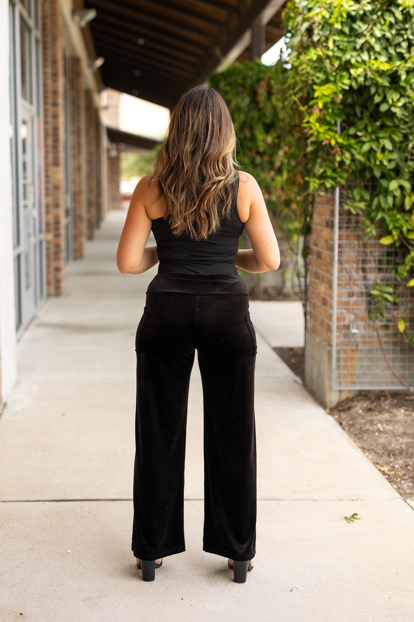 PreOrder | The Regina - Black Velvet Wide Leg Pants
