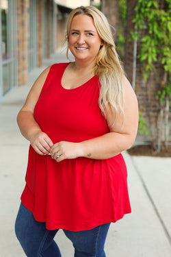 Ruffle Tank - Red | Women's Sleeveless Top