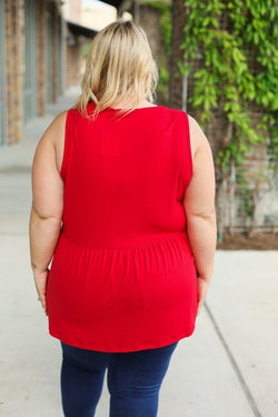 Ruffle Tank - Red | Women's Sleeveless Top