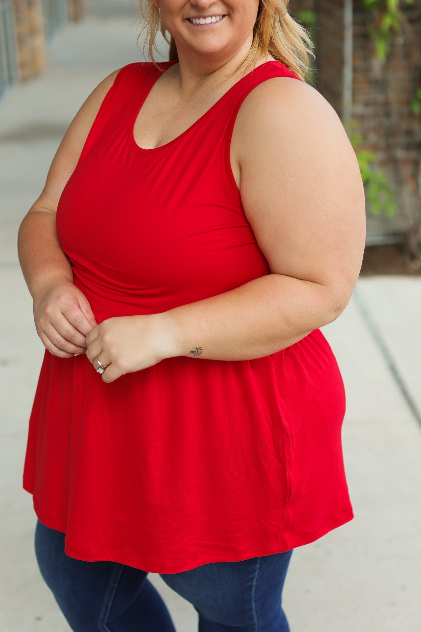 Ruffle Tank - Red | Women's Sleeveless Top