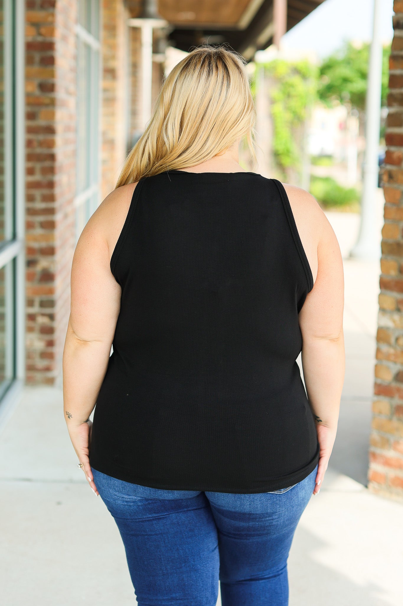 Tara Ribbed Tank - Black | Women's Tank Top