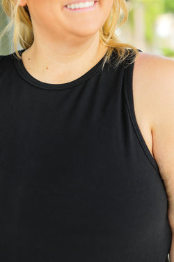 Tara Ribbed Tank - Black | Women's Tank Top