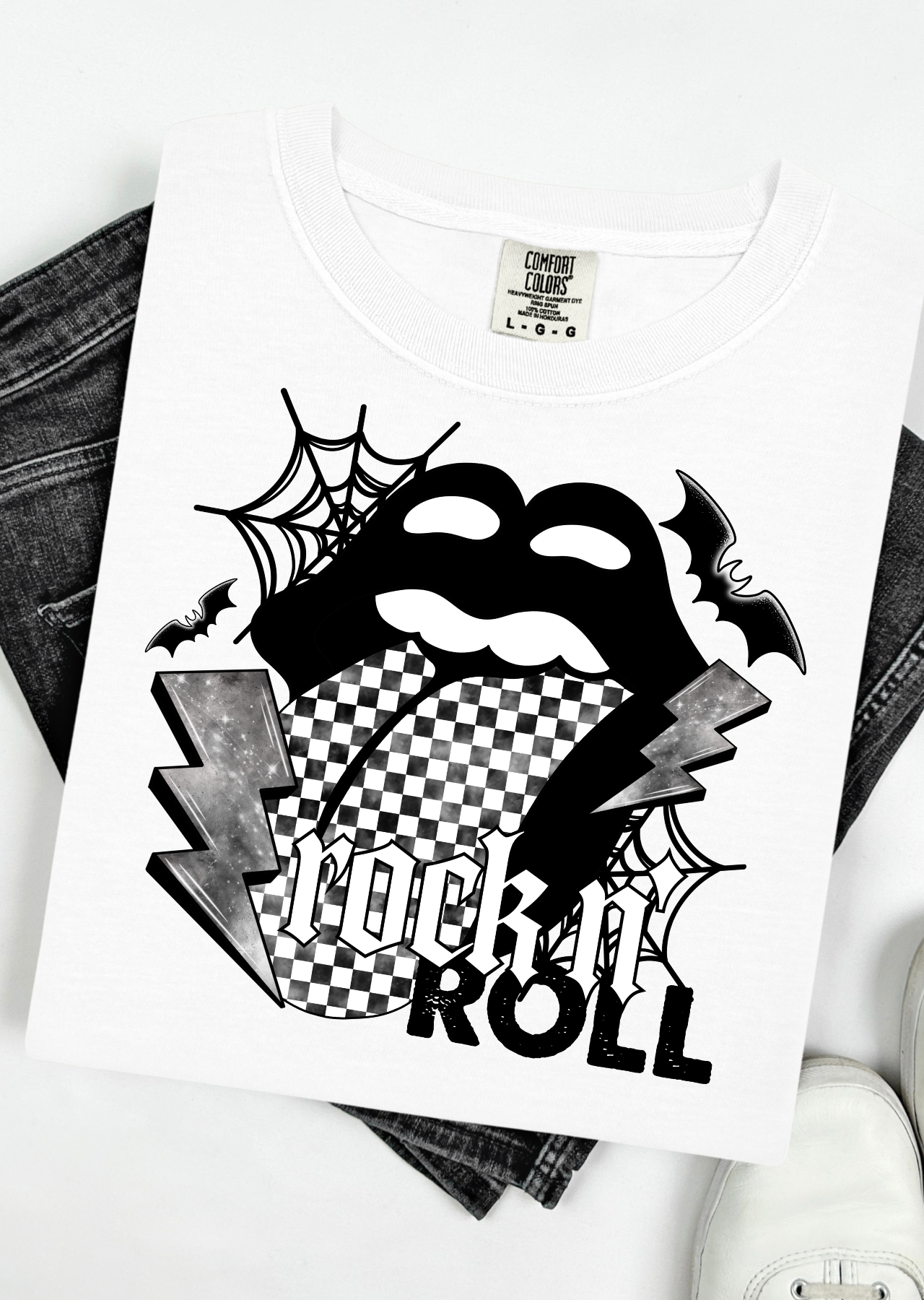 Checkered & Charged  Comfort Colors T-Shirt