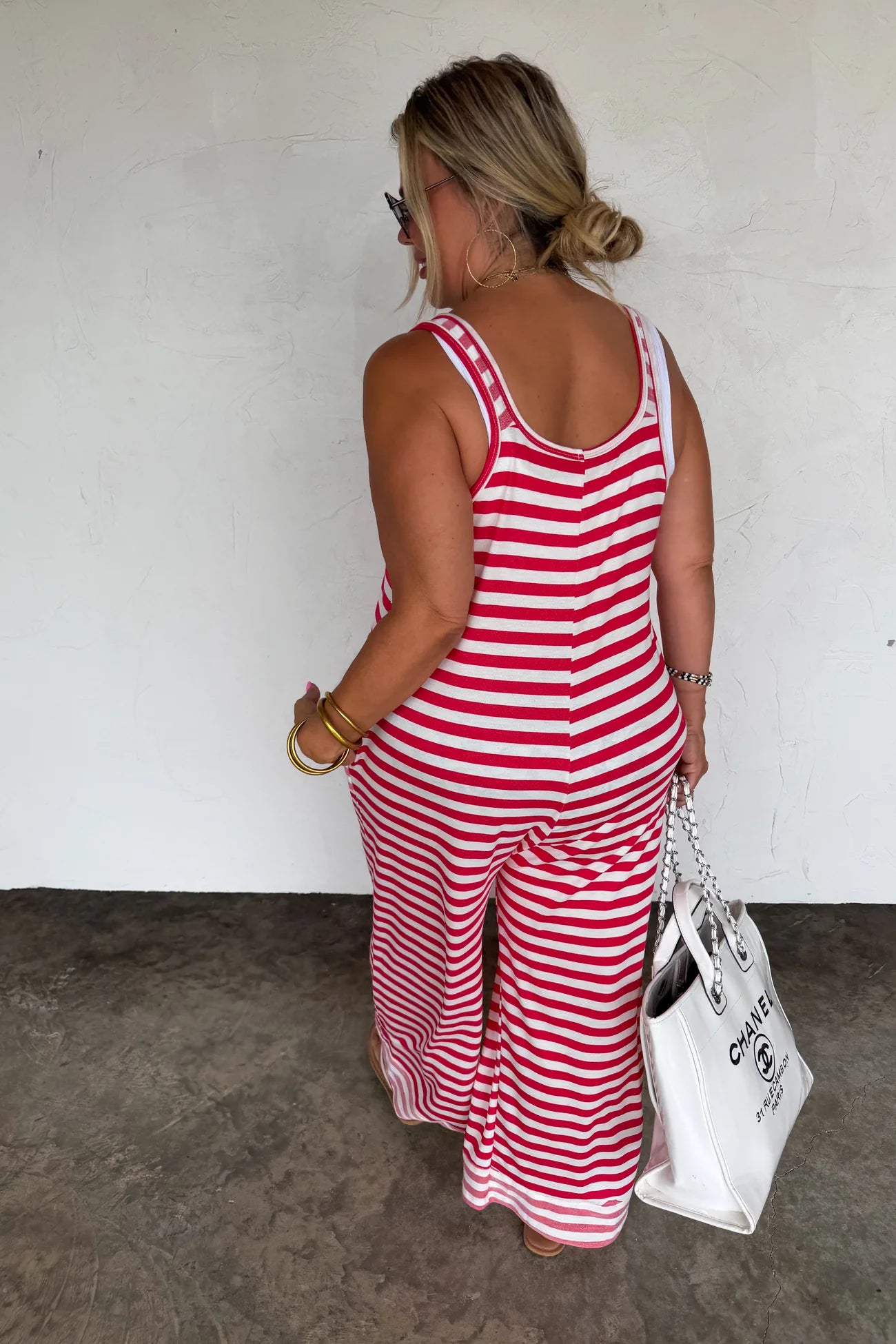 PREORDER- RICKI STRIPE TERRY ROMPER