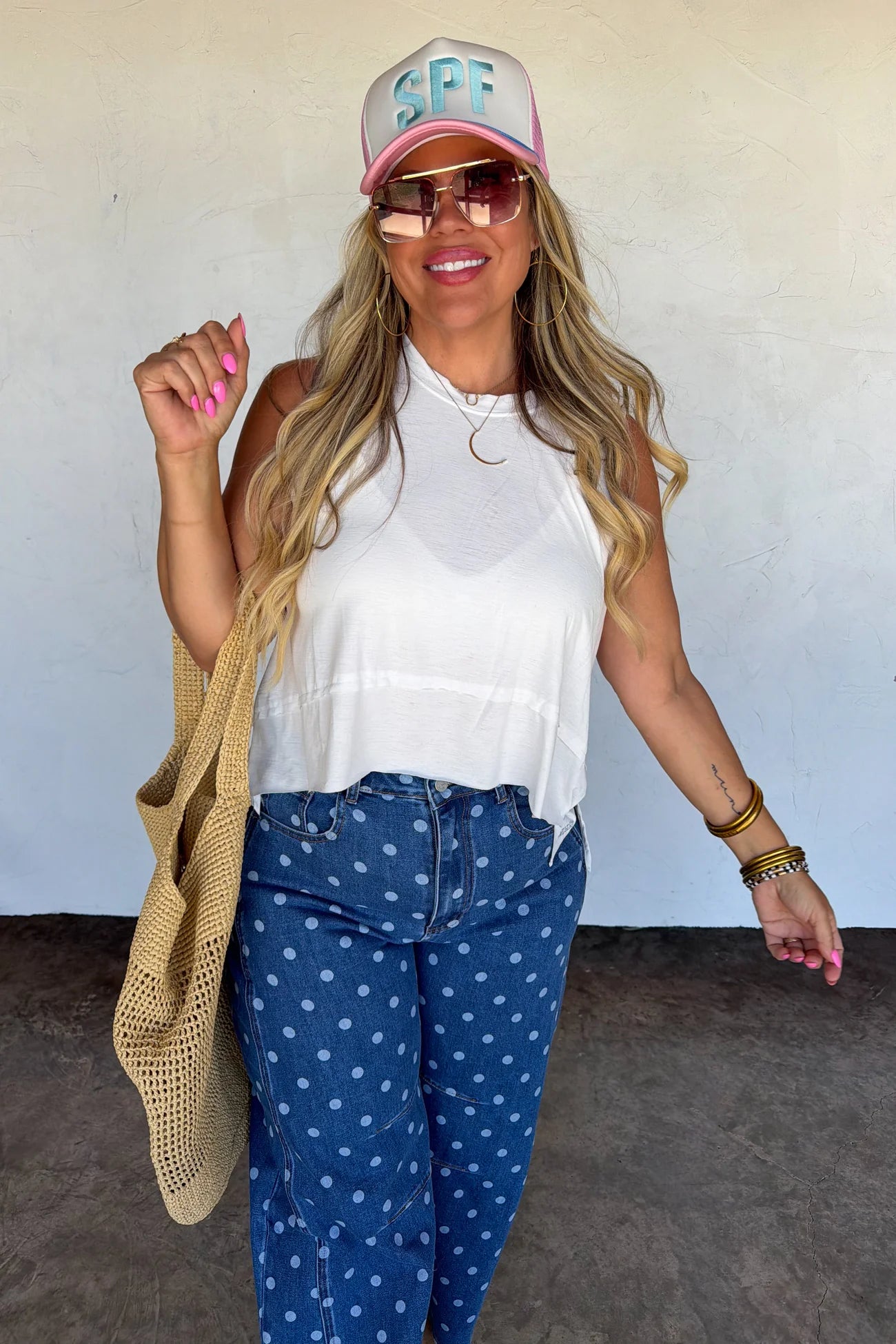 PREORDER- DARLING DOT BARREL JEANS