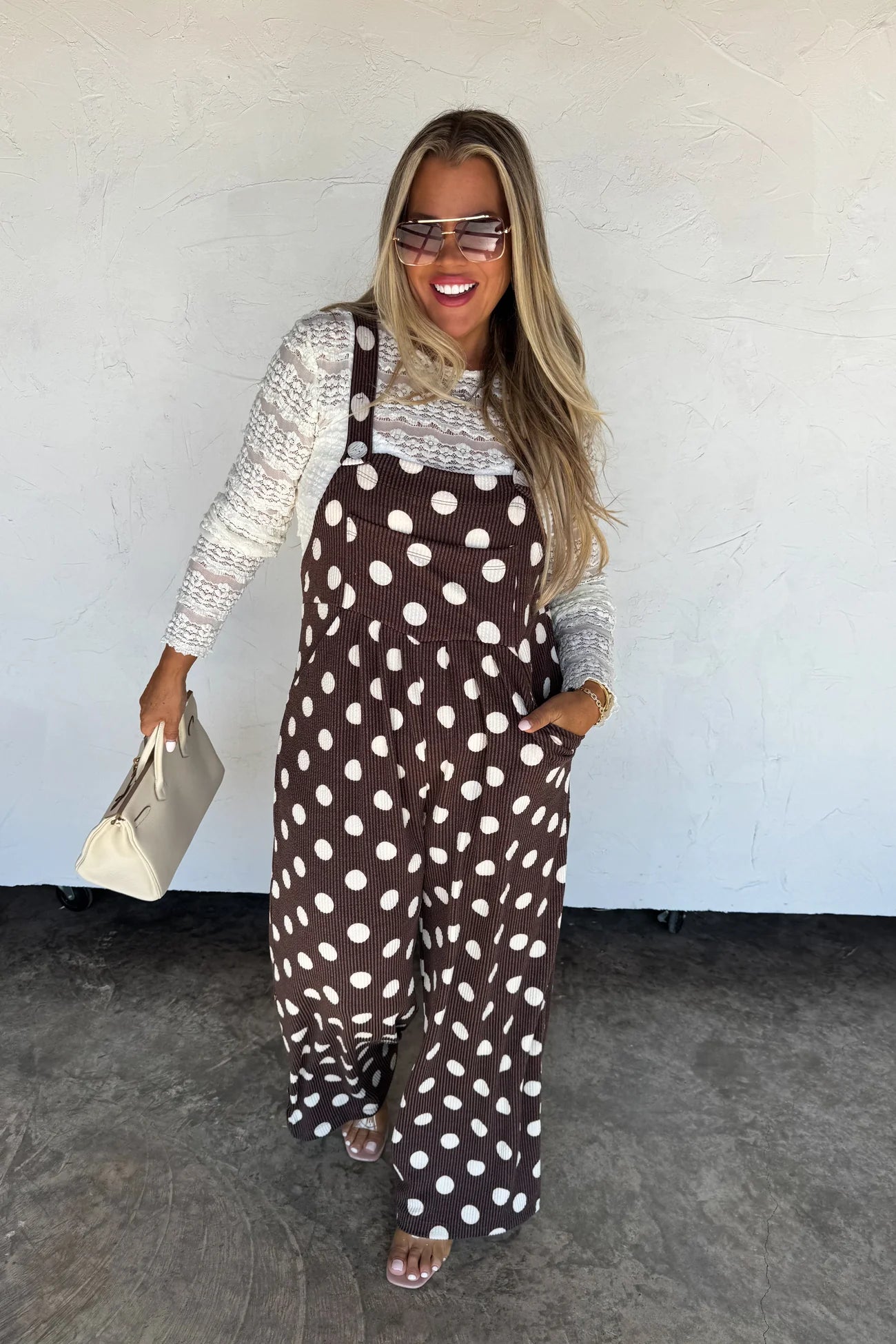PREORDER- POLKA DOT KARLI BOHO OVERALLS
