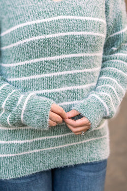 Striped Sweater - Green