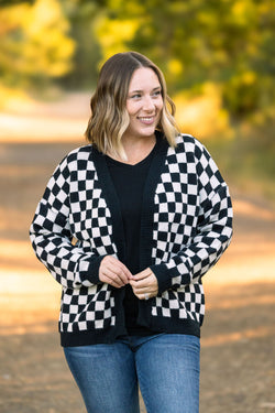 Black Checker Cardigan