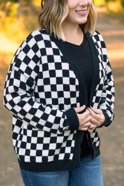 Black Checker Cardigan