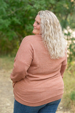 Brittney Button Sweater - Terra Cotta | Women's Long Sleeve