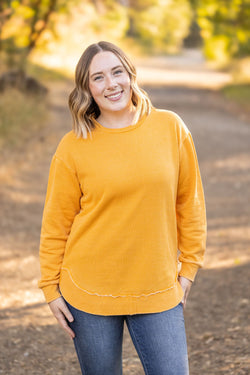 Vintage Wash Pullover - Mustard