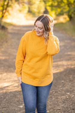 Vintage Wash Pullover - Mustard