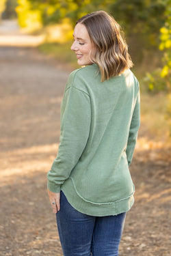 Vintage Wash Pullover - Sage