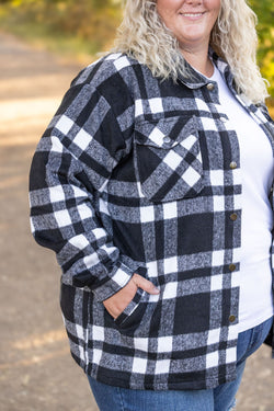 Norah Plaid Shacket - Classic Black and White