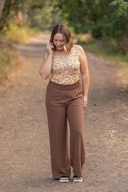 Presley Palazzo Pants - Coffee | Women's Wide-Leg Pants