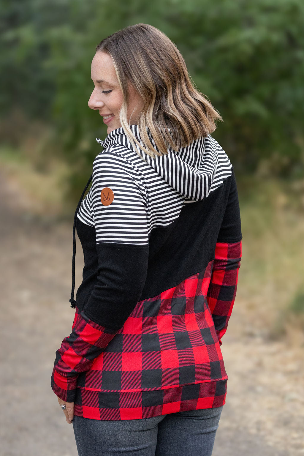 Colorblock Fullzip - Plaid and Stripes