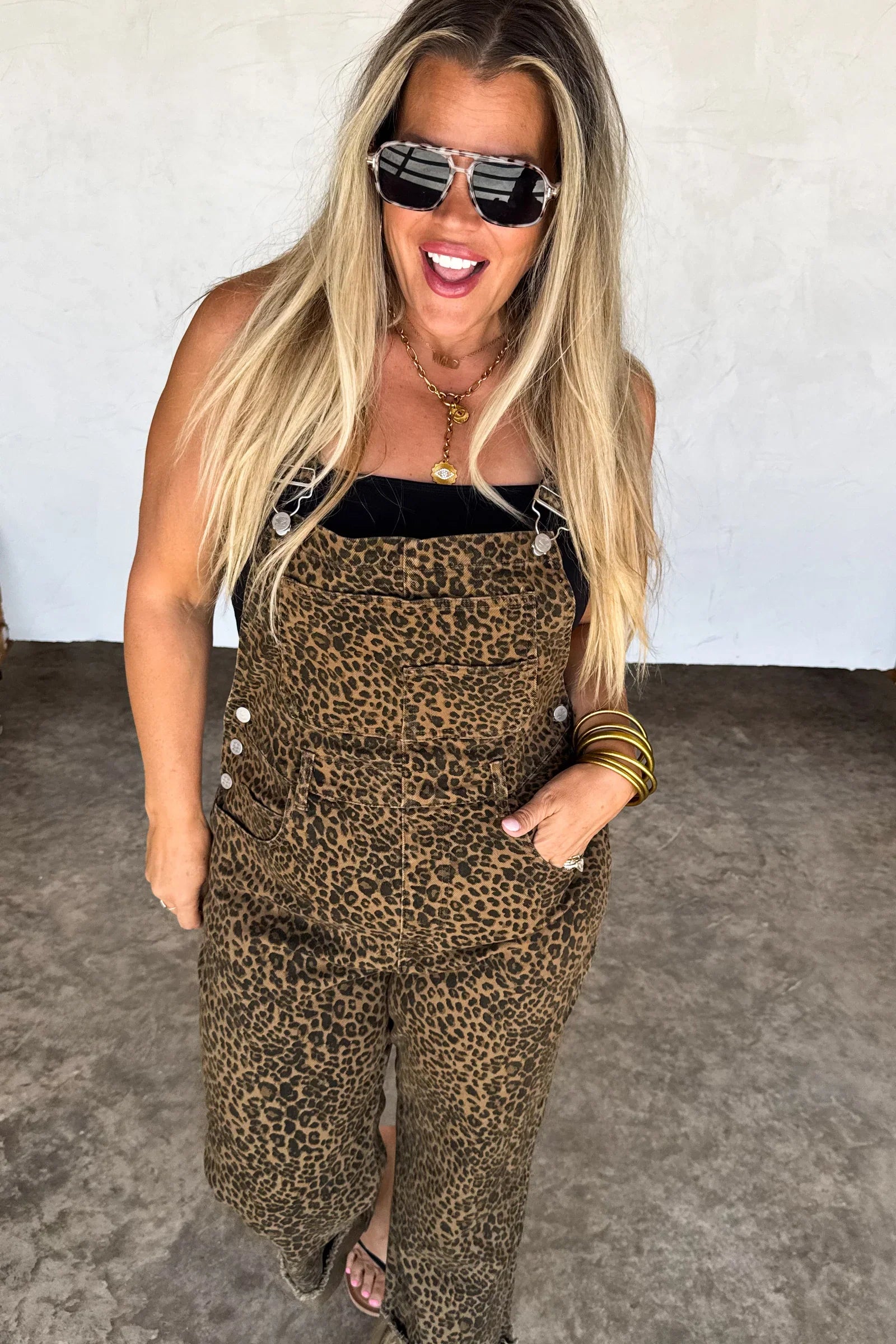 PREORDER: Dahlia Cheetah Overalls