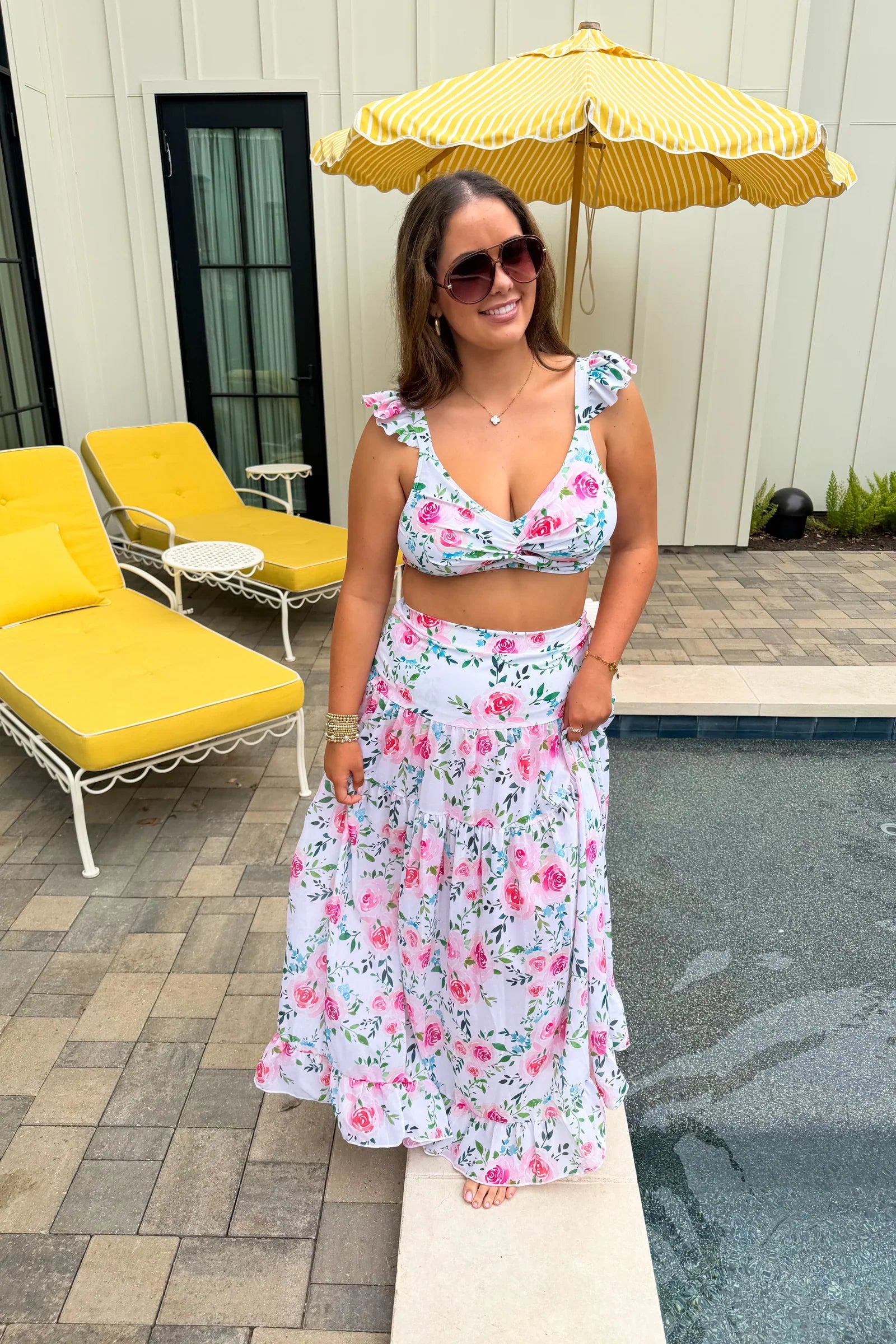 PREORDER: Floral Capri Chic Swim Set