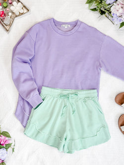 Vintage Wash Pullover - Lavender