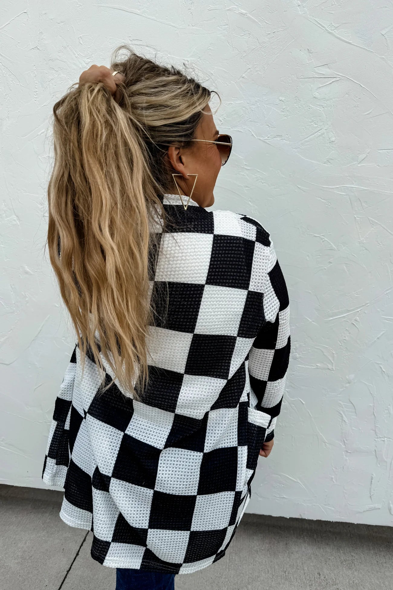 CHECKER PRINT LOLA CARDIGAN