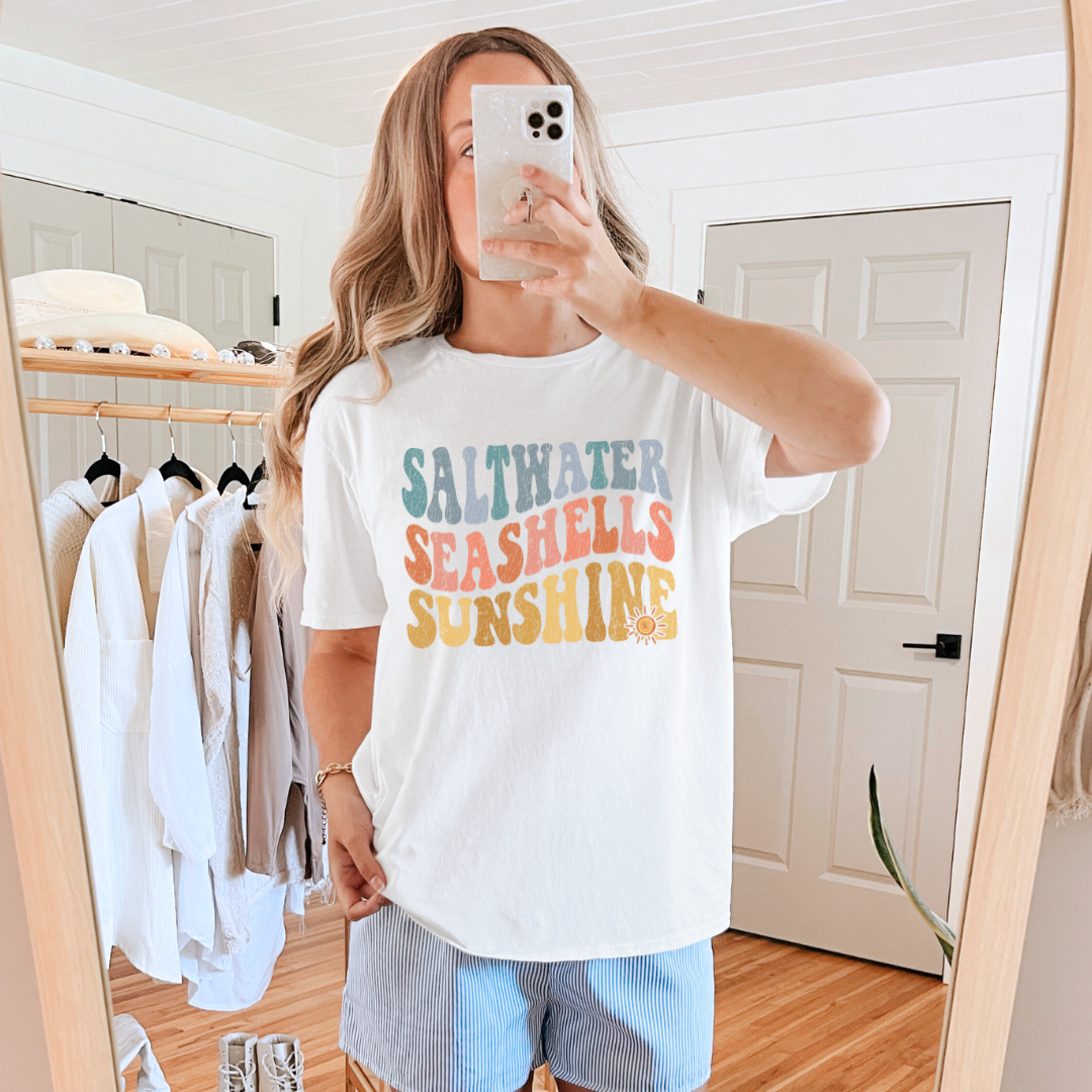 Saltwater Seashells Sunshine Graphic Tee