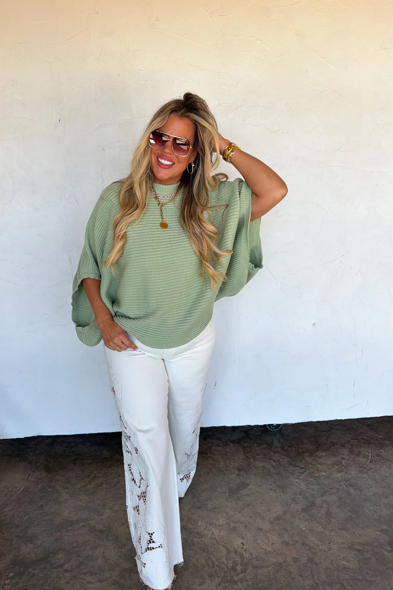 PREORDER- SPRING MEG PULLOVER PONCHO