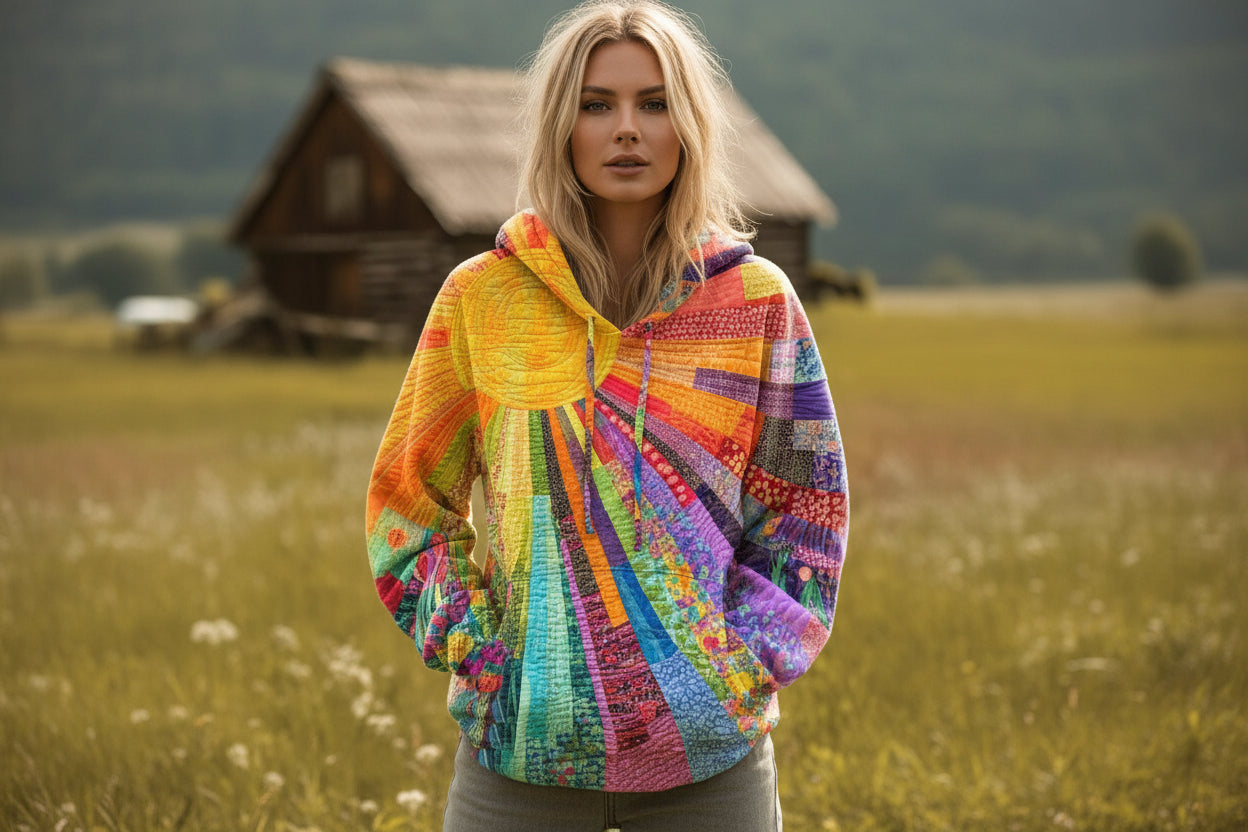 Sun Pattern Colorful Women’s Sweatshirt