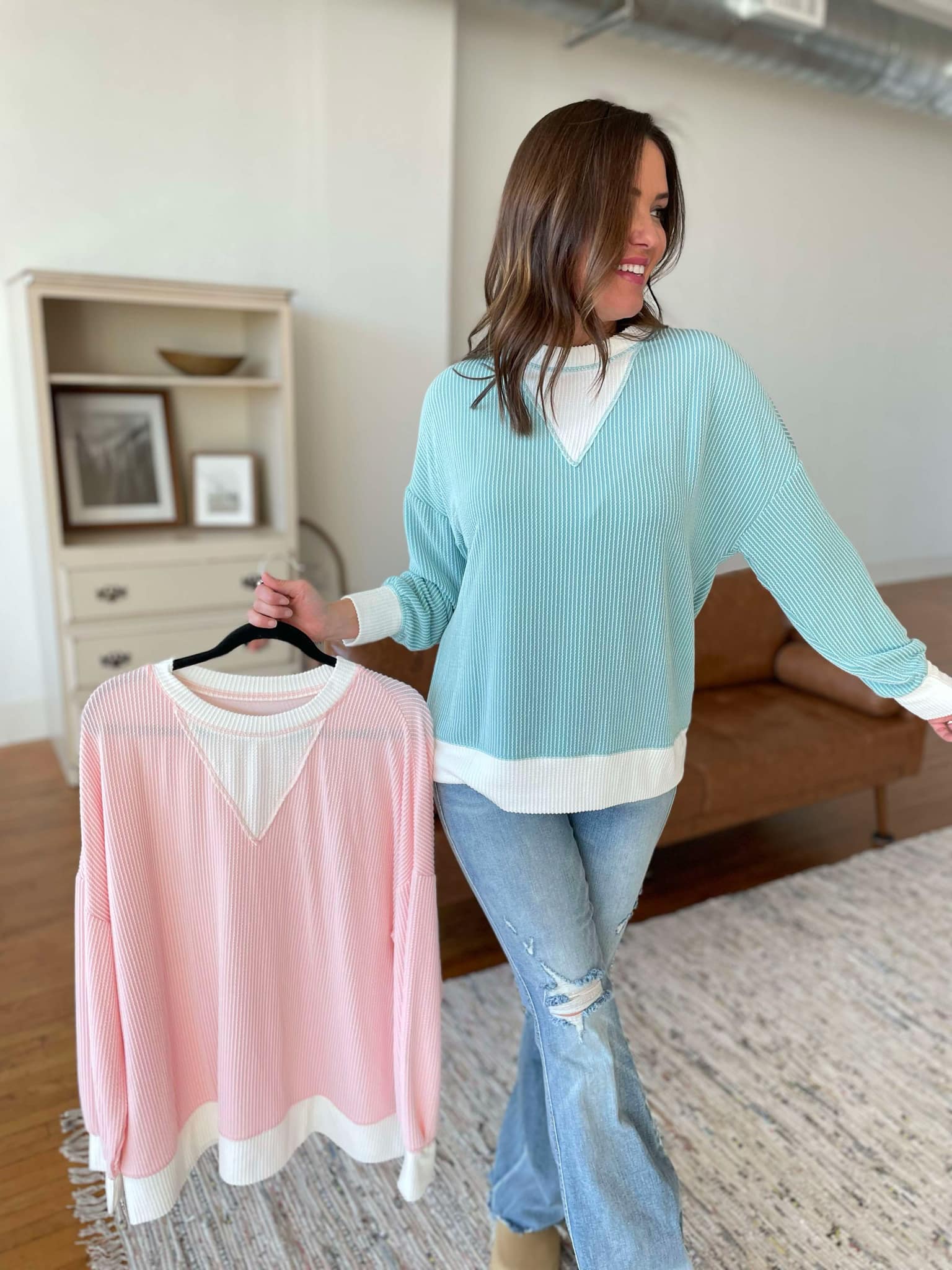 Taking It In Stride Corded Top in Two Colors