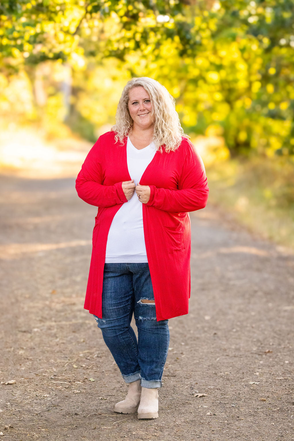 Classic Cardigan - Red