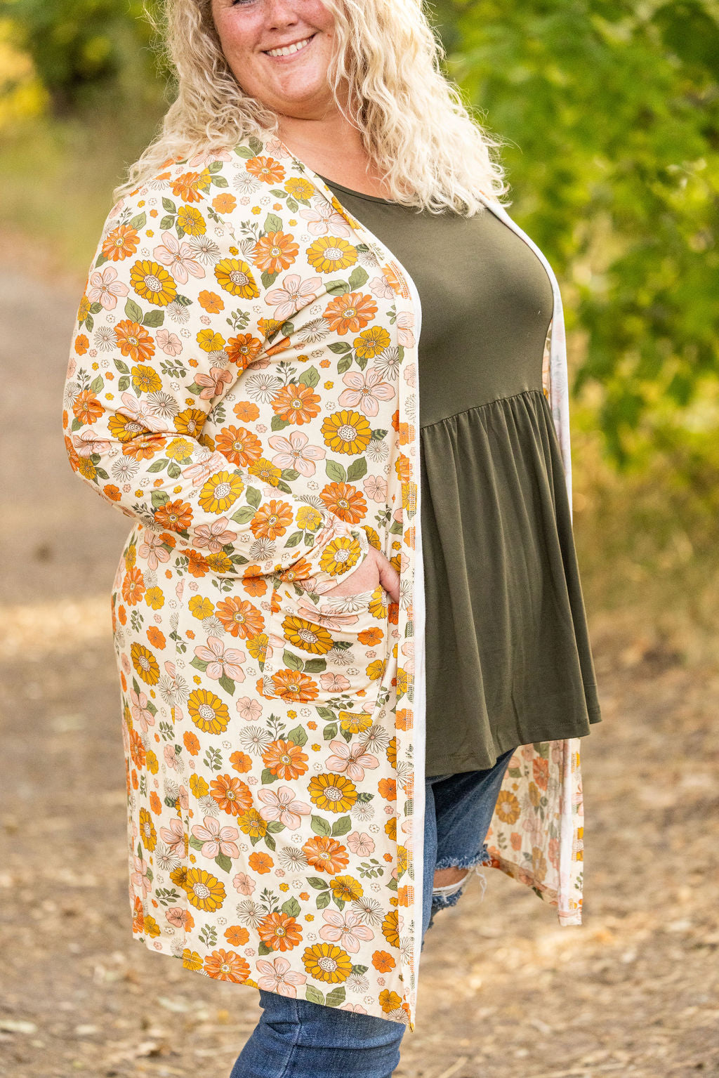 Classic Cardigan - Fall Boho Floral