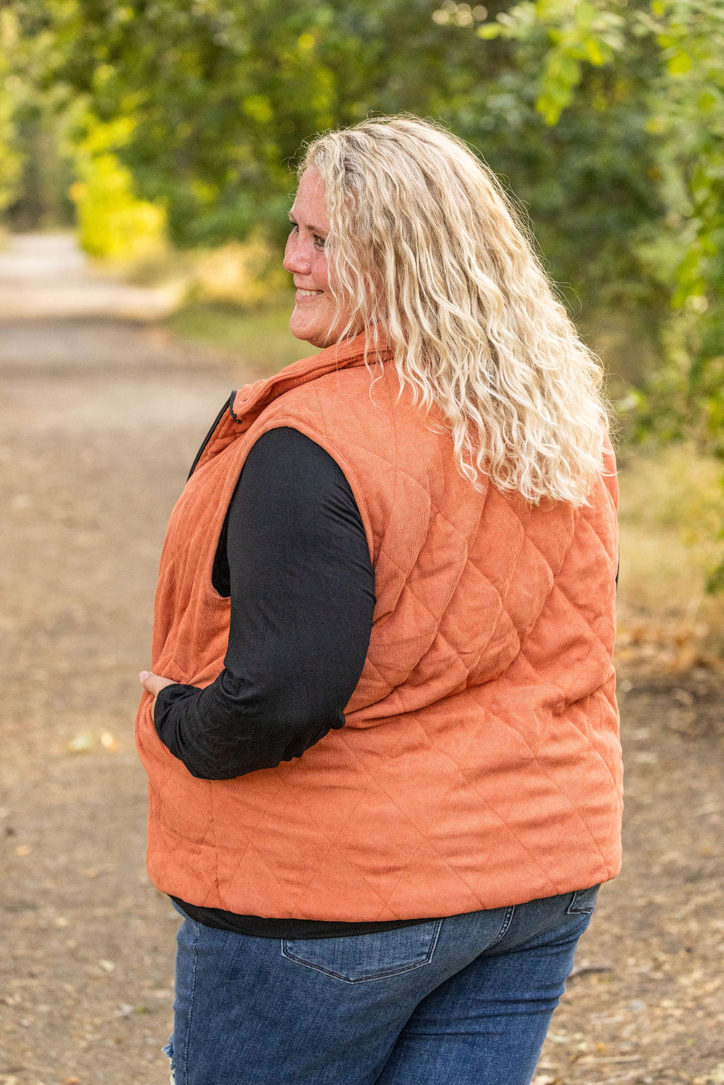 Corduroy Vest - Pumpkin