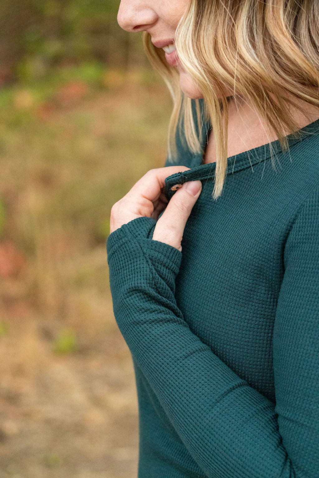 Harper Long Sleeve Henley - Evergreen | Women's Cozy Shirt