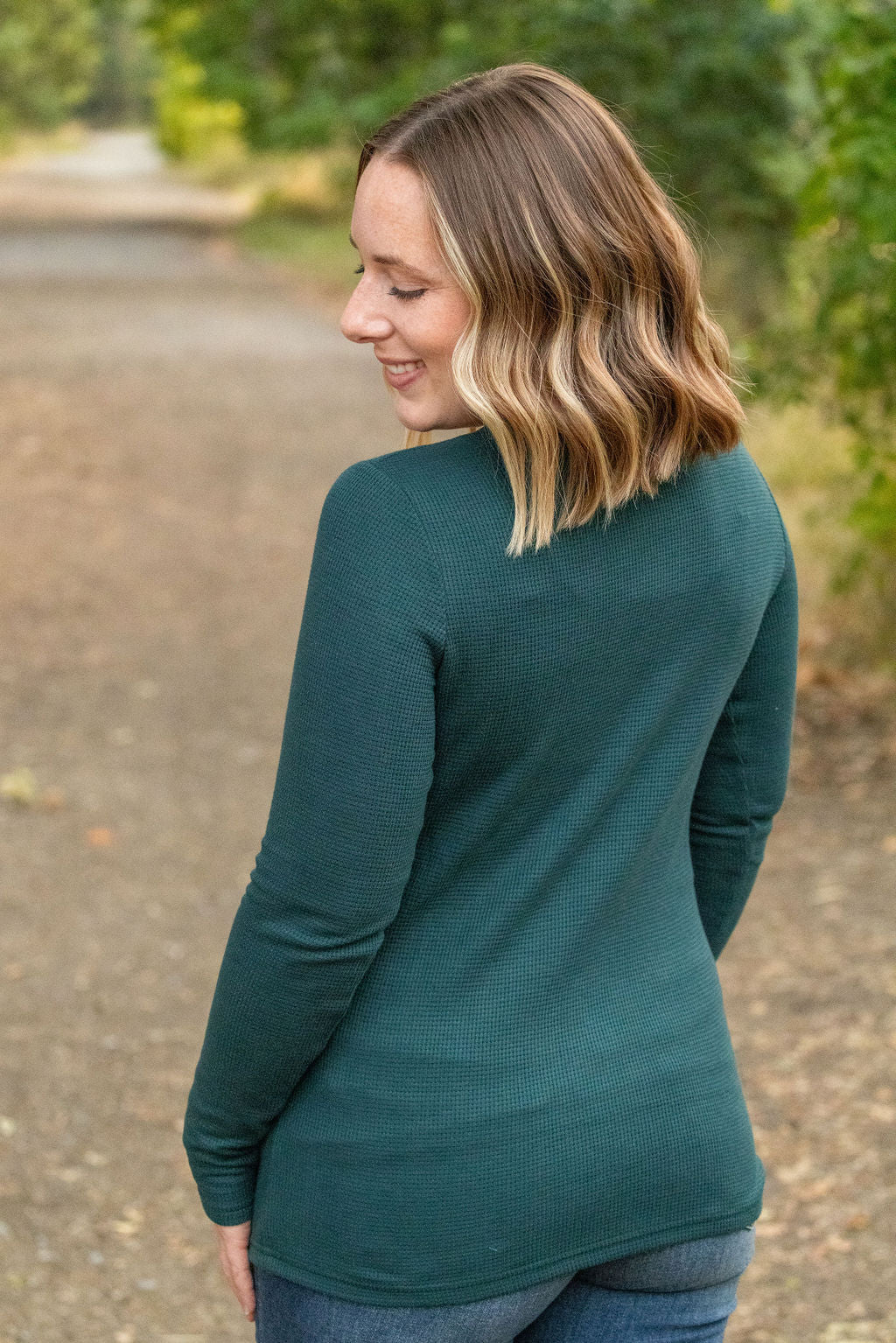 Harper Long Sleeve Henley - Evergreen | Women's Cozy Shirt