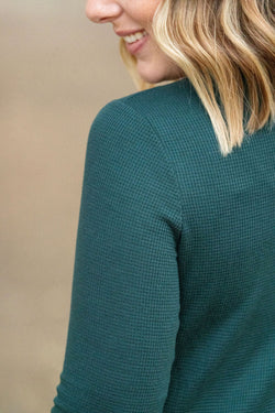 Harper Long Sleeve Henley - Evergreen | Women's Cozy Shirt