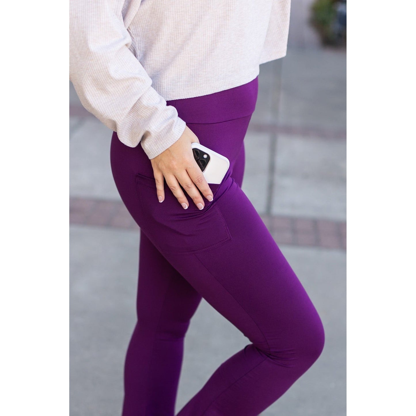 The Reese  Purple Flare Leggings