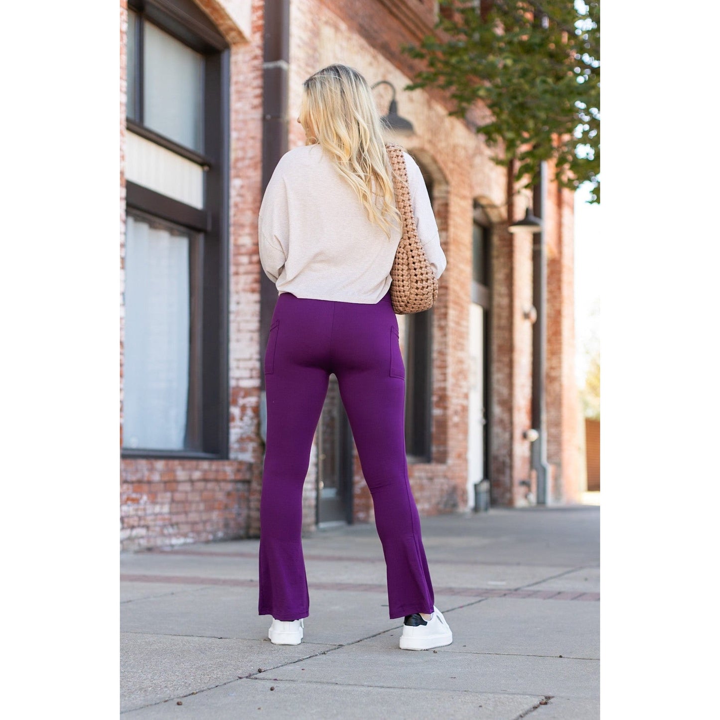 The Reese  Purple Flare Leggings