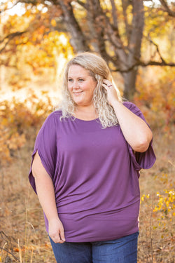 Darcy Dolman - Dark Purple | Women's Flowy Top