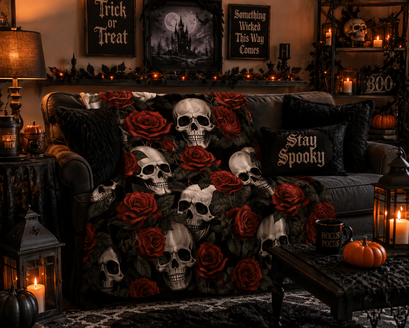 PreOrder | Skull Halloween Blankets