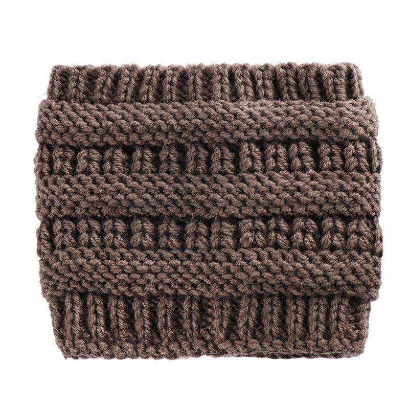 Ponytail Beanie Headwrap with Ear Warmer