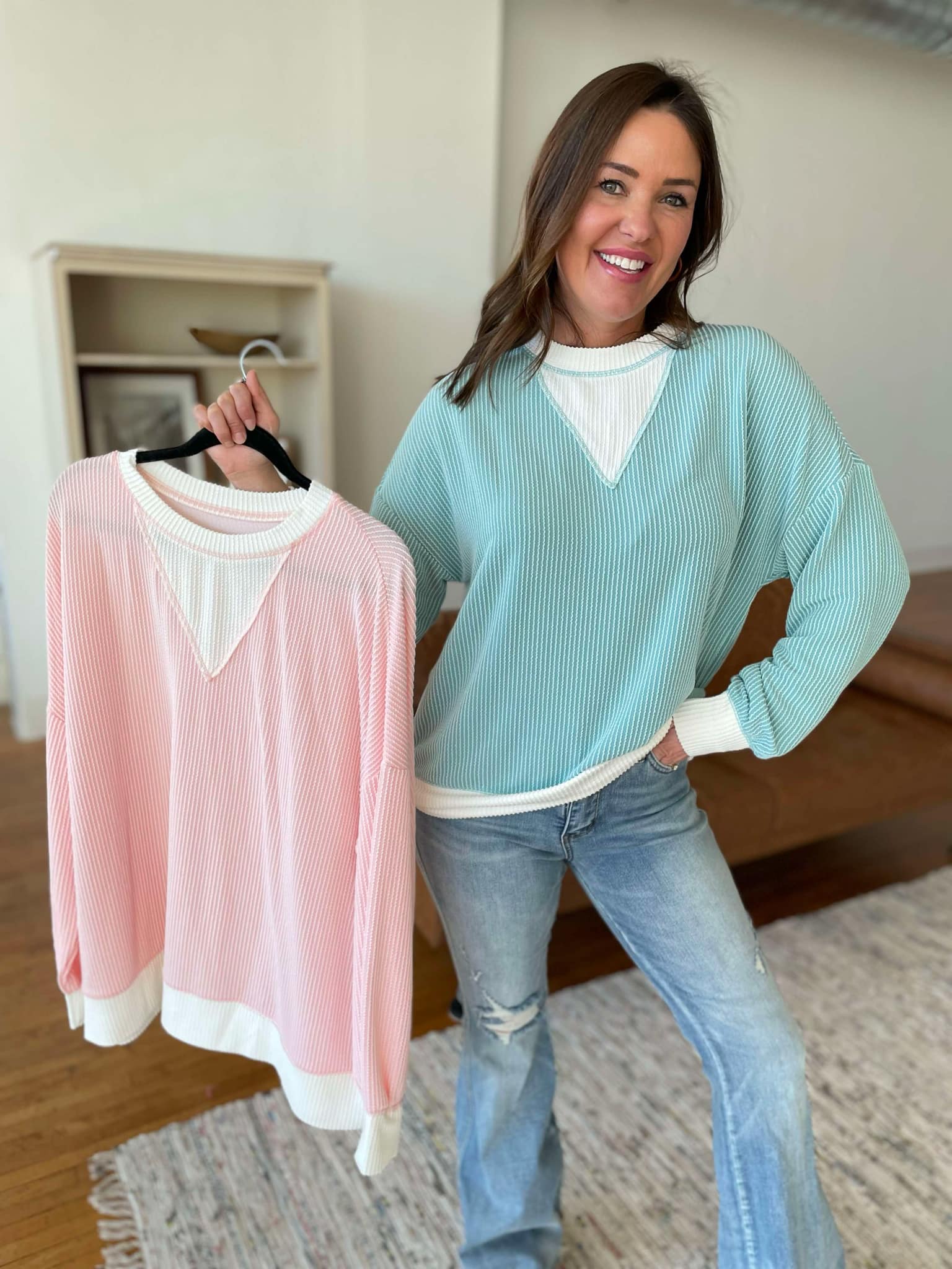 Taking It In Stride Corded Top in Two Colors