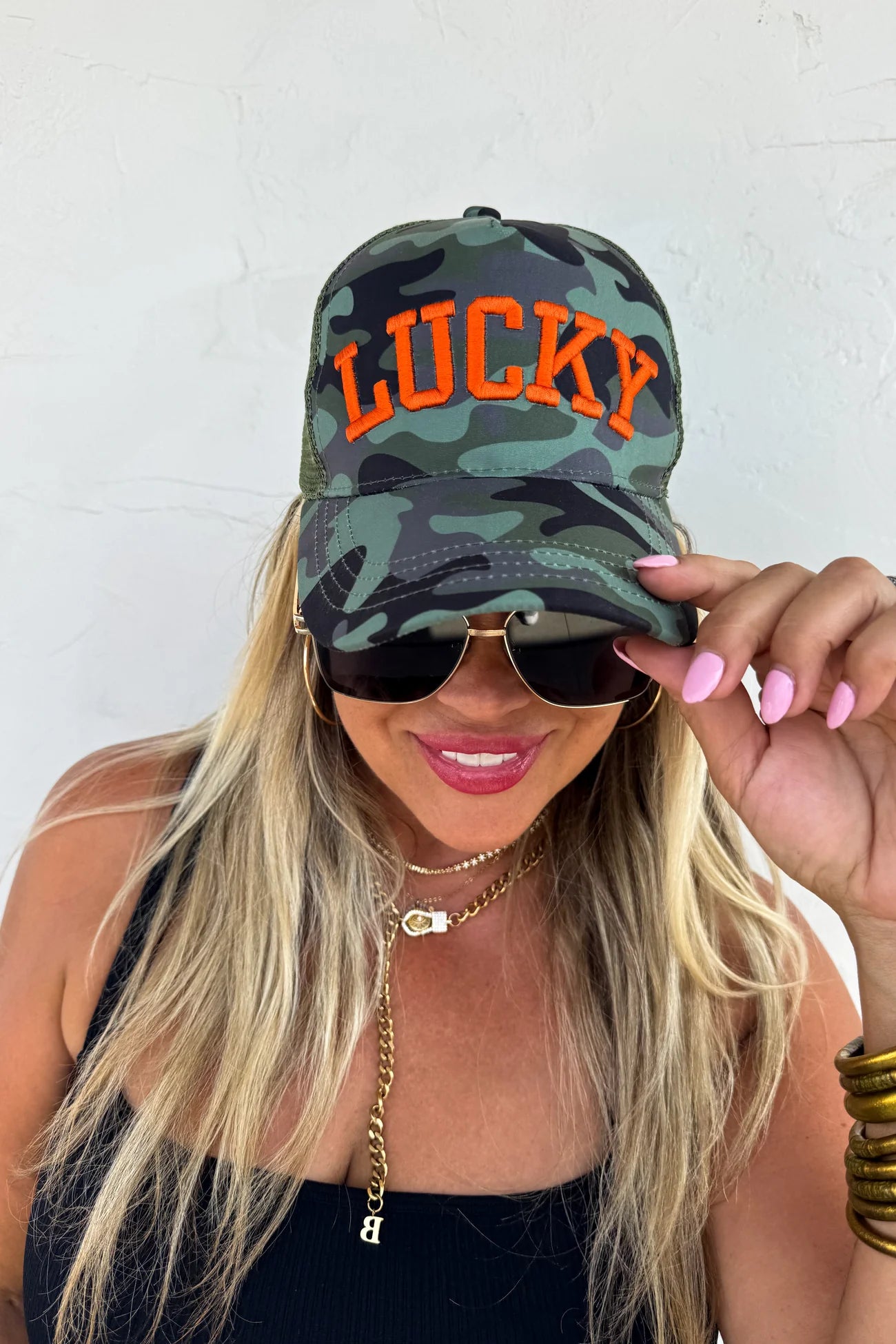 PREORDER- LUCKY CAMO TRUCKER HAT