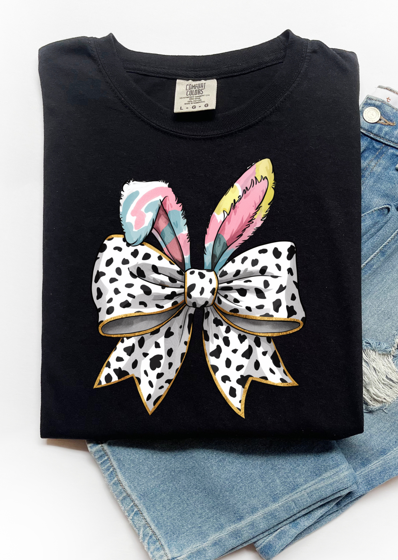 Easter Bunny Coquette Bow T-Shirt