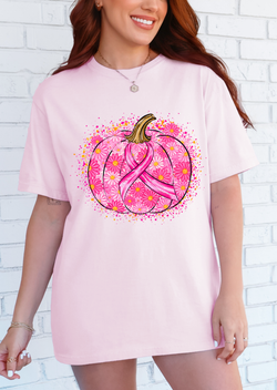 Pink Ribbon Pumpkin Tee