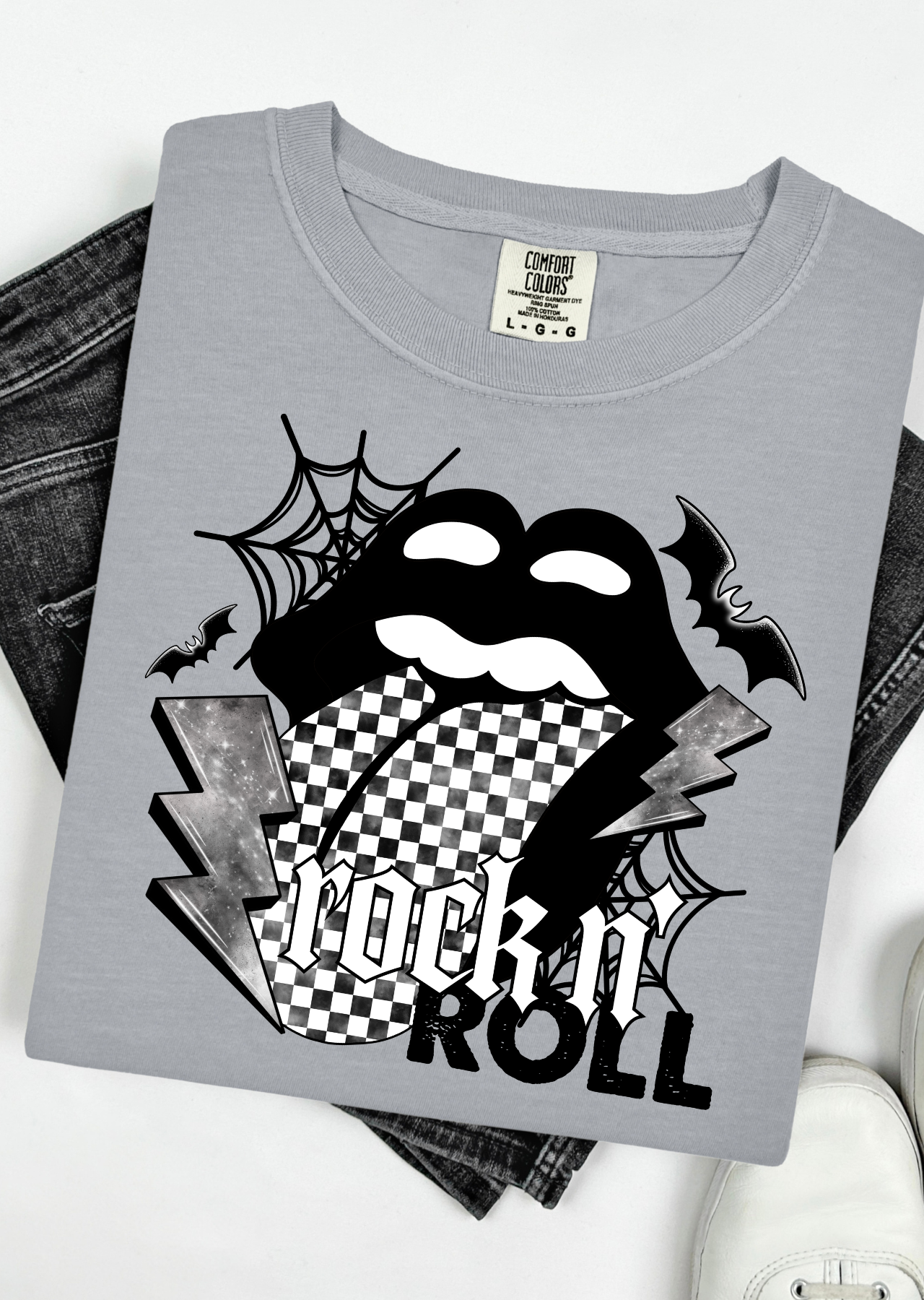 Checkered & Charged  Comfort Colors T-Shirt