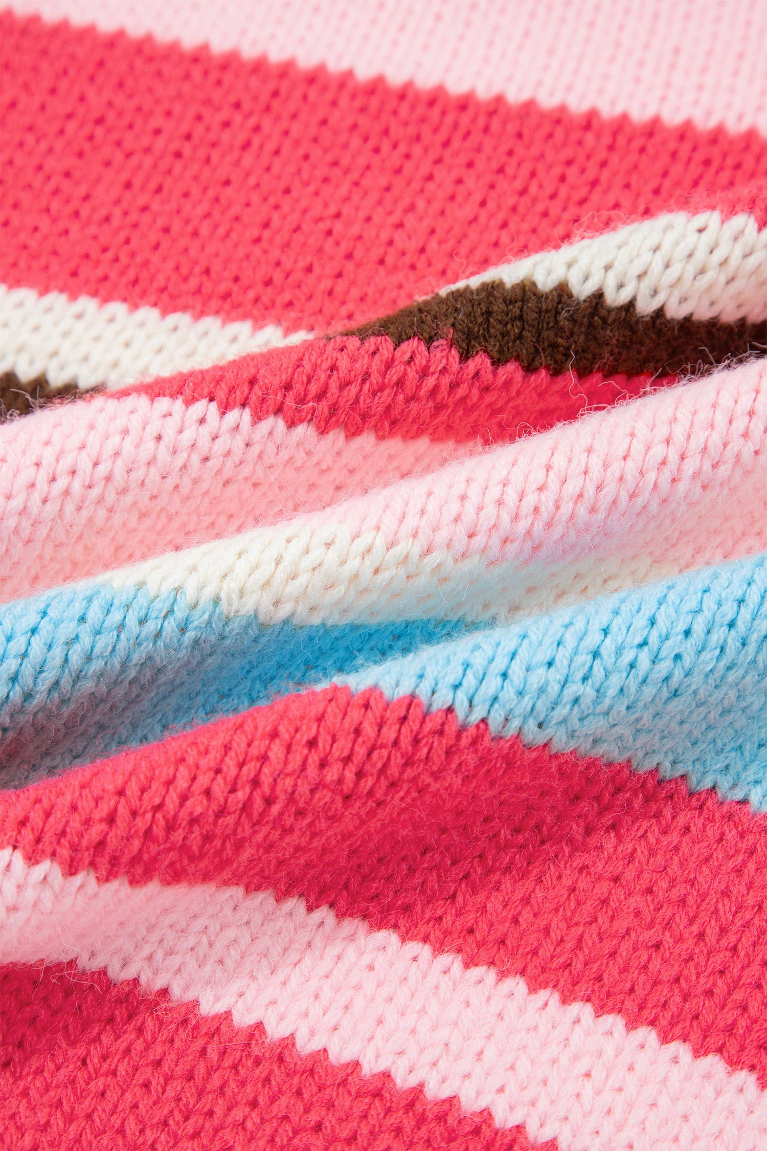 Stripe Colorblock Long Sleeve Drop Shoulder Cardigan